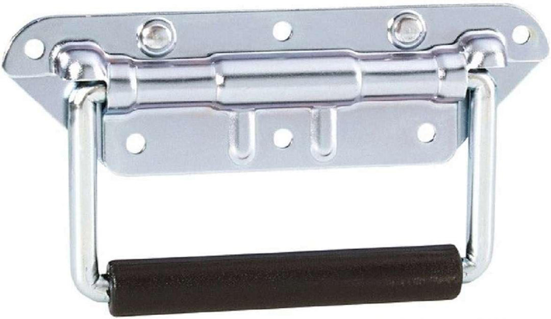 Adam Hall Hardware 34482 M12 AH - 12er Set Klappgriff/Kistengriff gefedert silber 6-Loch