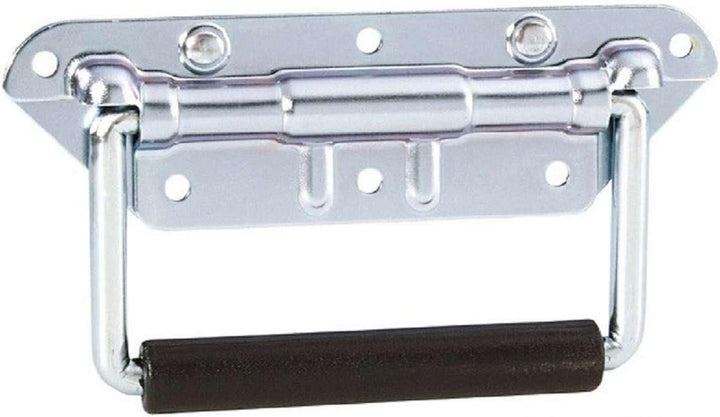 Adam Hall Hardware 34482 M12 AH - 12er Set Klappgriff/Kistengriff gefedert silber 6-Loch