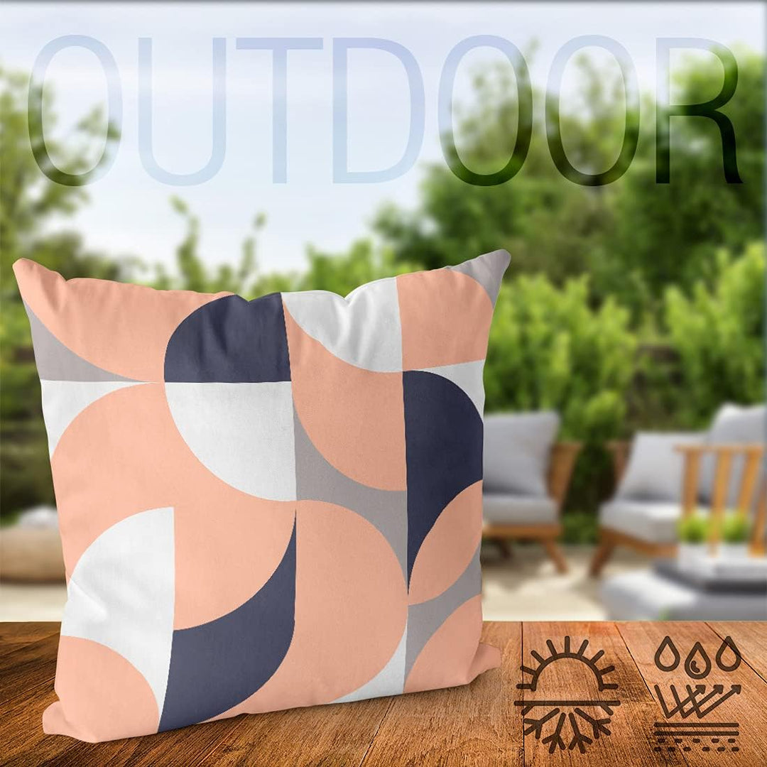 VOID Skandinavische Halbkreise Muster Kissenbezug Kissenhülle Sofakissen Kissen Deko Outdoor-Kissen