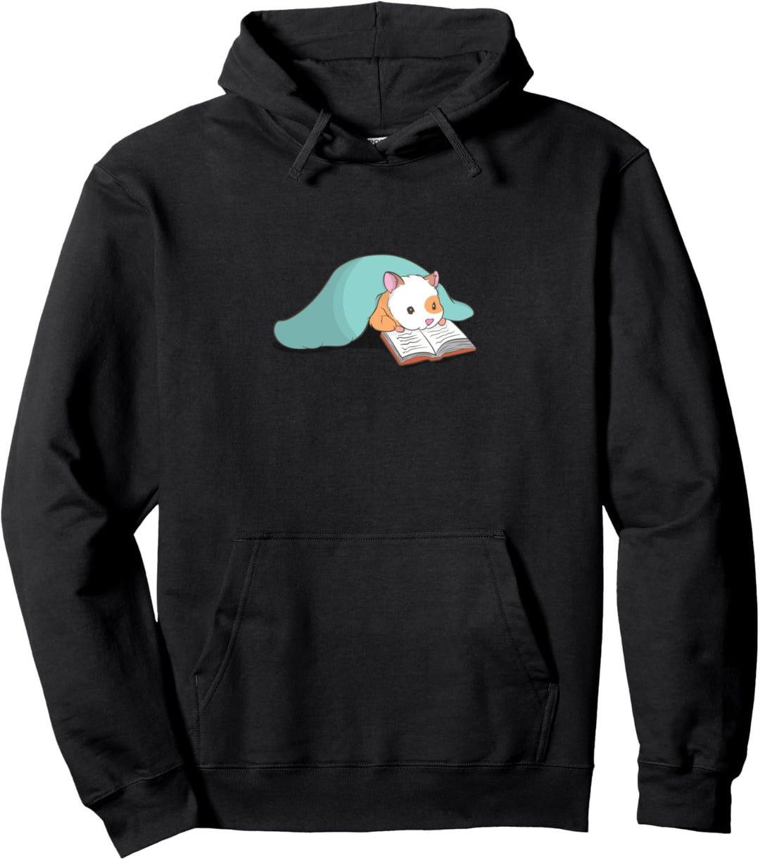 Niedlicher Hamster Leseratte Bücher Pullover Hoodie