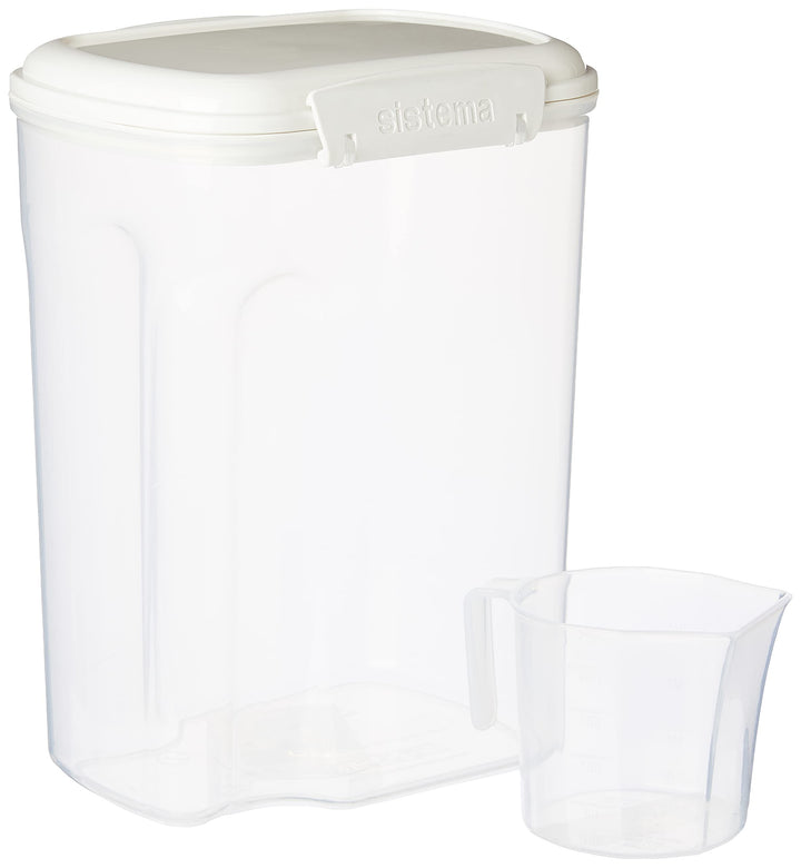 Sistema BAKE IT Vorratsdose mit Messbecher | 3,25 l | Schüttdose mit Deckel für Lebensmittel | BPA-f
