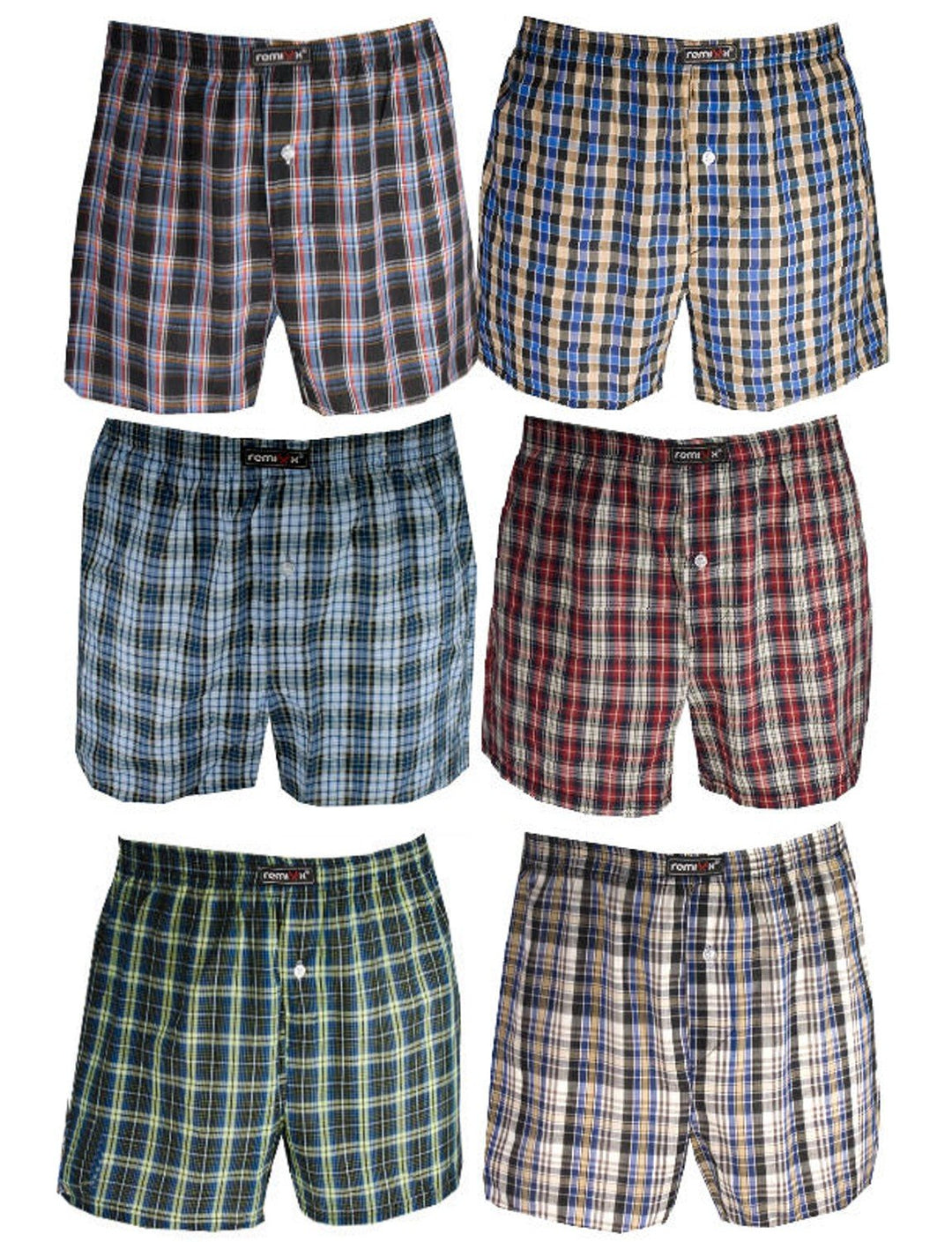 REMIXX Herren Boxershorts 6er Pack American Style Webboxer Übergrössen L / 6