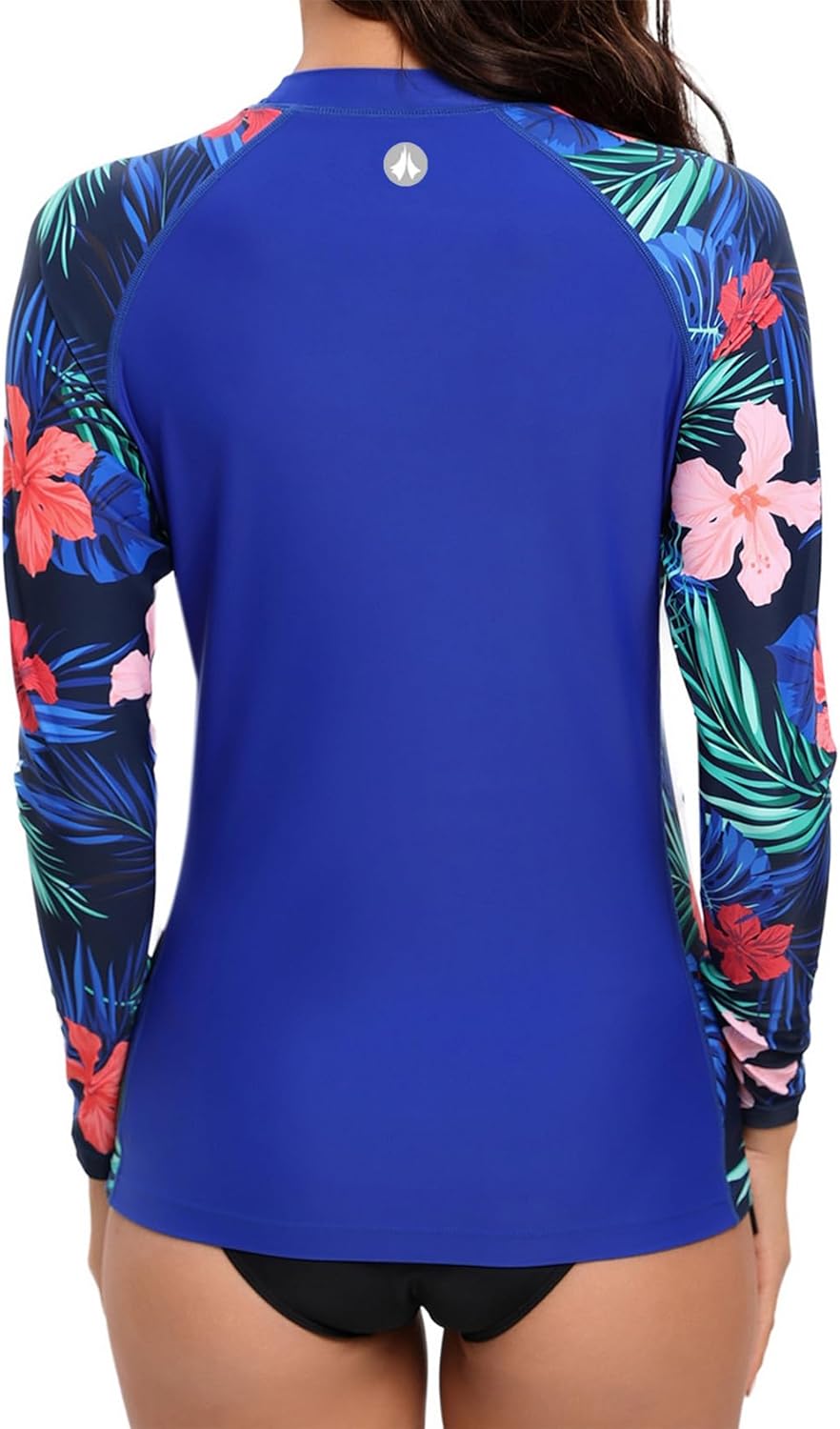 SURFEASY Damen Rash Guard Langarm Sonnenschutz Schnelltrocknend Badeshirt Surf Shirt Schwimmen Badem