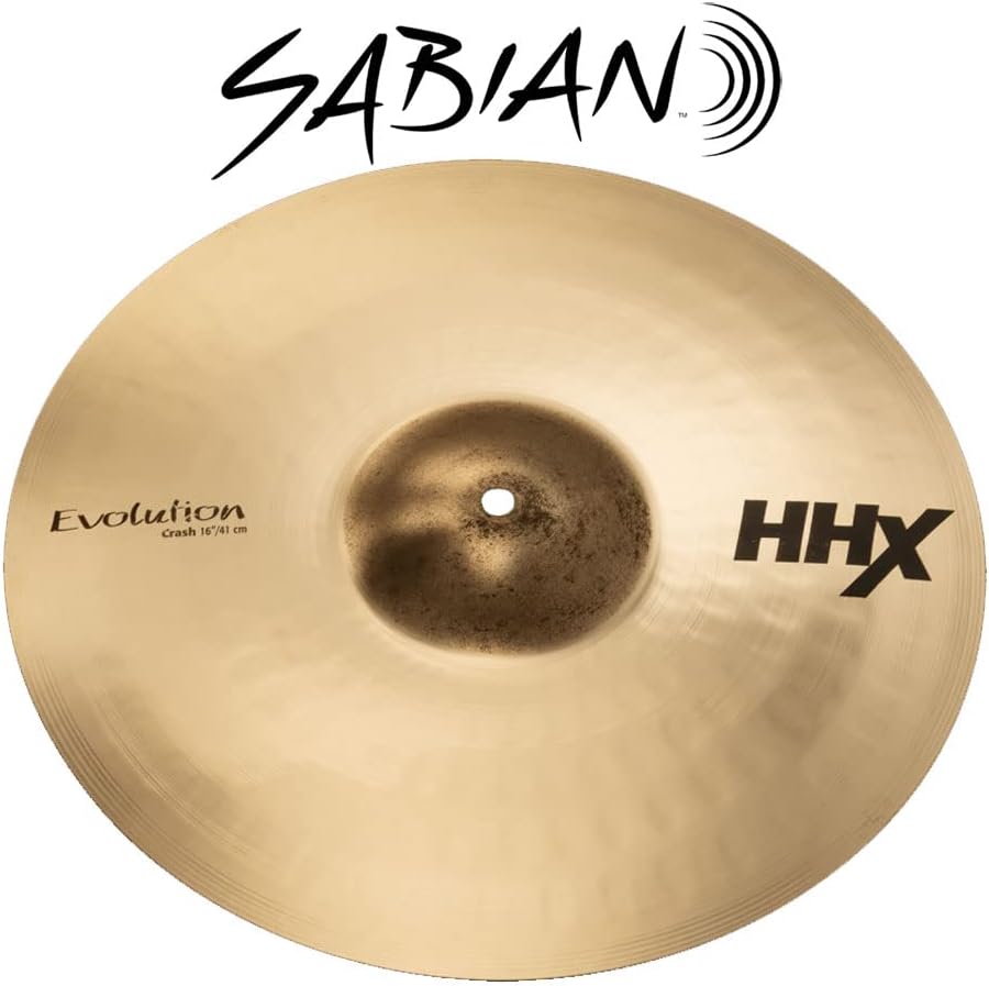 Sabian 16" HHX Evolution Crash, Brillant Finish 16 Inch Evolution Crash, 16 Inch Evolution Crash