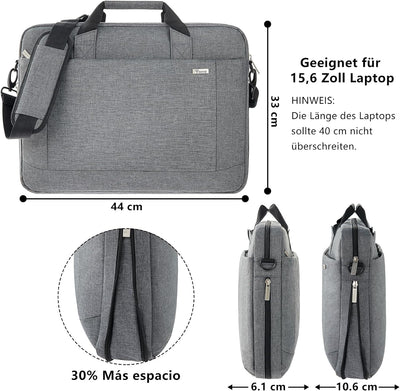 Voova grosse Laptoptasche für 14 15 15,6 16 Zoll Laptop, 30% mehr Kapazität, Innenfächer, verdickt w