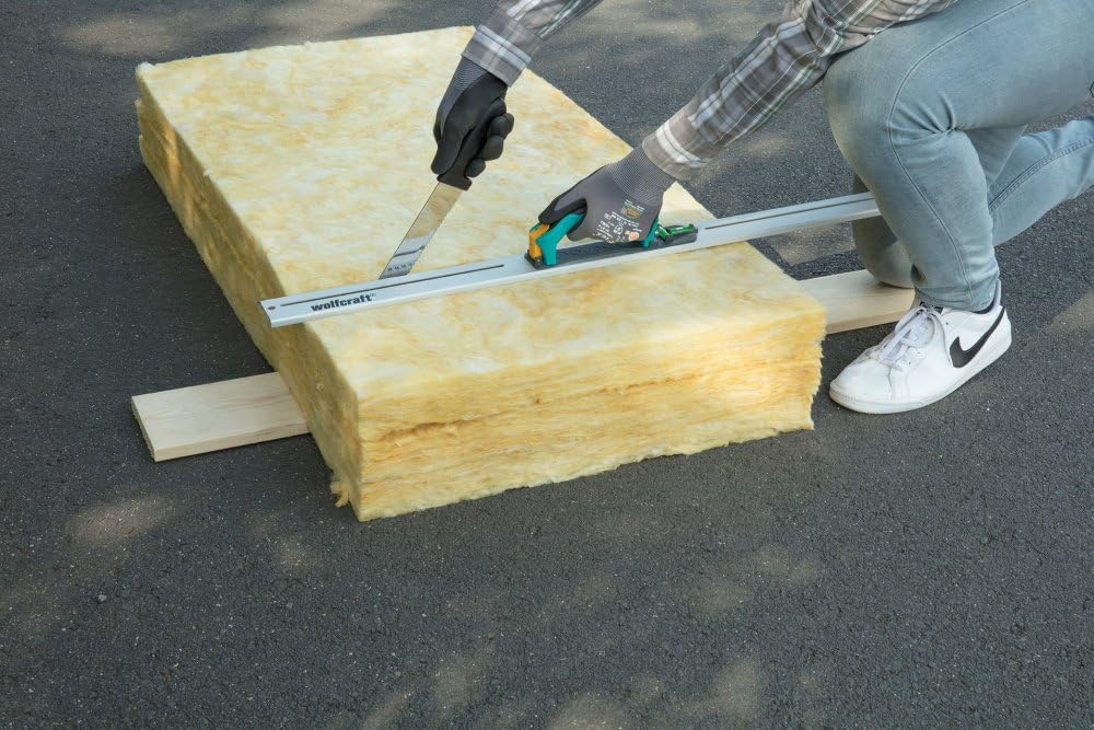 wolfcraft Profi-Dämmstoffmesser I 4097000 I Zum Schneiden von Dämmstoffen Single, Single