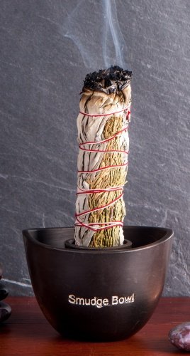 Smudge Bowl, schwarz aus Ton, Ø ca. 13 cm