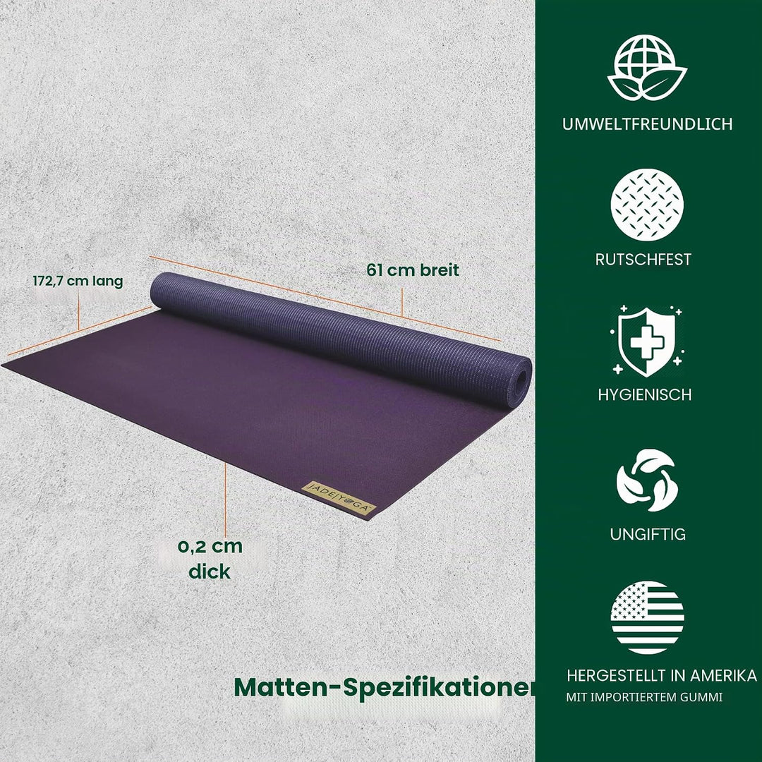 Jade Yoga Voyager Yogamatte, 1,6 mm violett, violett