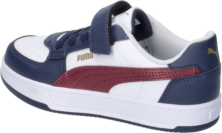 PUMA Unisex Kinder Caven 2.0 Ac+ Ps Sneaker, 28 EU Puma White Dark Jasper Puma Navy Gold