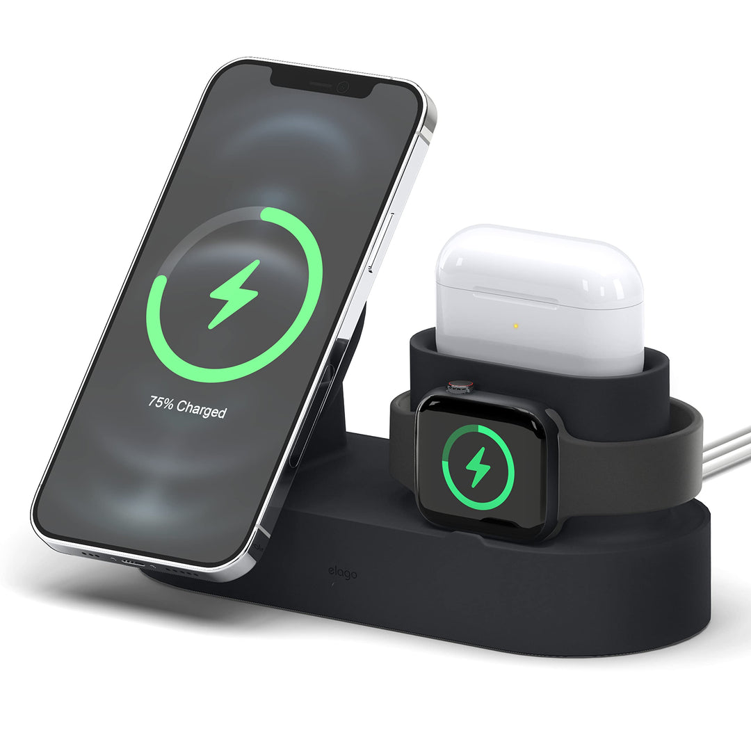 elago MS2 Ladestation Kompatibel mit MagSafe Ladegerät, Kompatibel mit iPhone 15, 14, 13, 12, Kompat