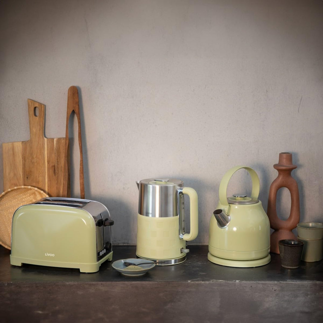 Wasserkocher 1,5 l 2200 W grün/grau - DOD202M - livoo Matcha., Matcha.