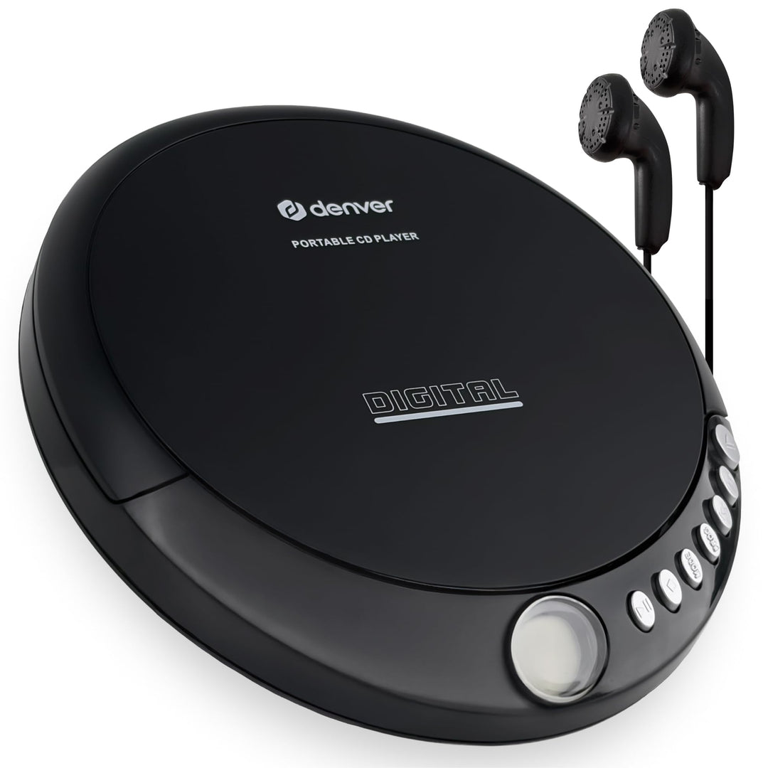 Denver DM-24 Discman, Schwarz ohne Anti-Schock Single, ohne Anti-Schock Single