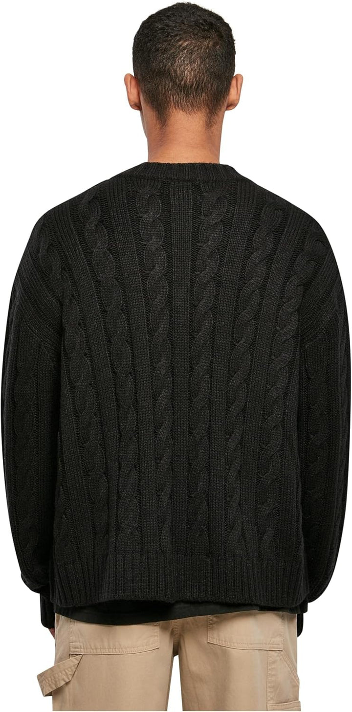 Urban Classics Herren Boxy Cardigan Sweatshirts S Schwarz, S Schwarz