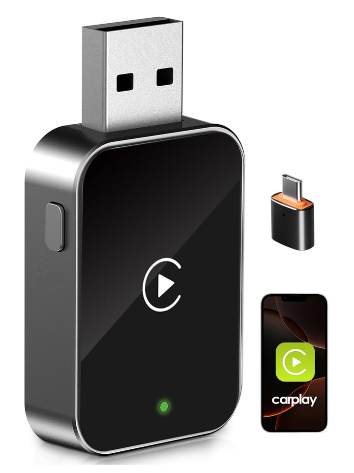 Wireless CarPlay Adapter – PARPAT Kabellose Umwandlung via USB/Type-C, Kompatibel mit iPhone, Stabil