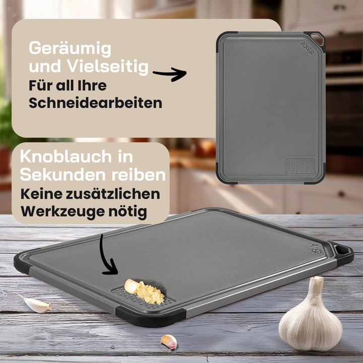 Axer Schneidebrett Kunststoff Gross BPA Frei - Universalgrösse 35x25 cm Küchenbrett Spülmaschinenfes