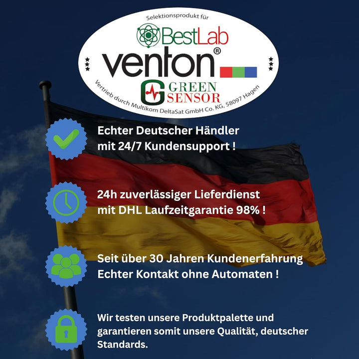 VENTON [Test SEHR GUT, Note 1.2] 2-in-1 Akku Staubsauger kabellos mit LED & Handstaubsauger beutello