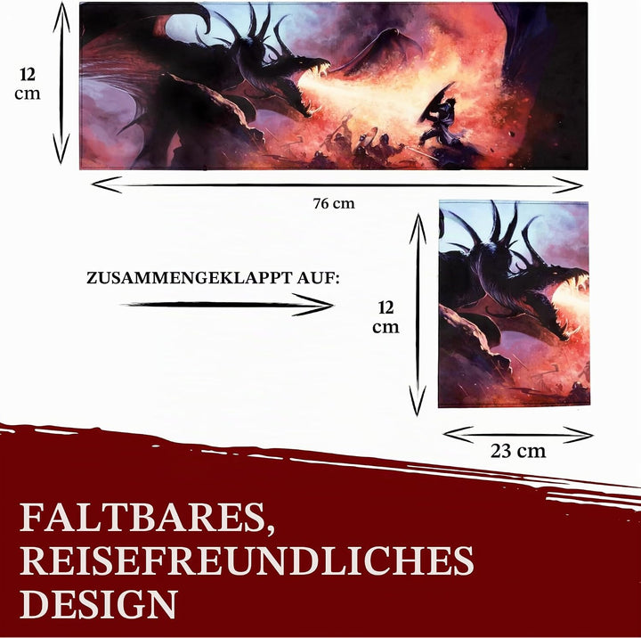 DND DM Screen 5e – D&amp;D Spielleiterschirm zum Verbergen deiner Würfel, Karten und Bücher - Vollfarbig