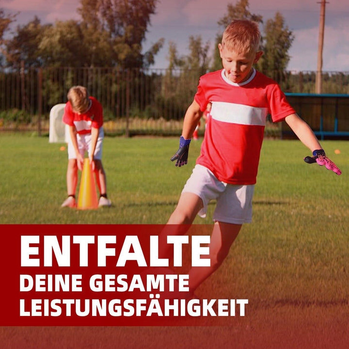 Torwarthandschuhe, Gute Griffigkeit fussball Handschuhe Kinder in den Grössen 6-10,Starker Empfänger