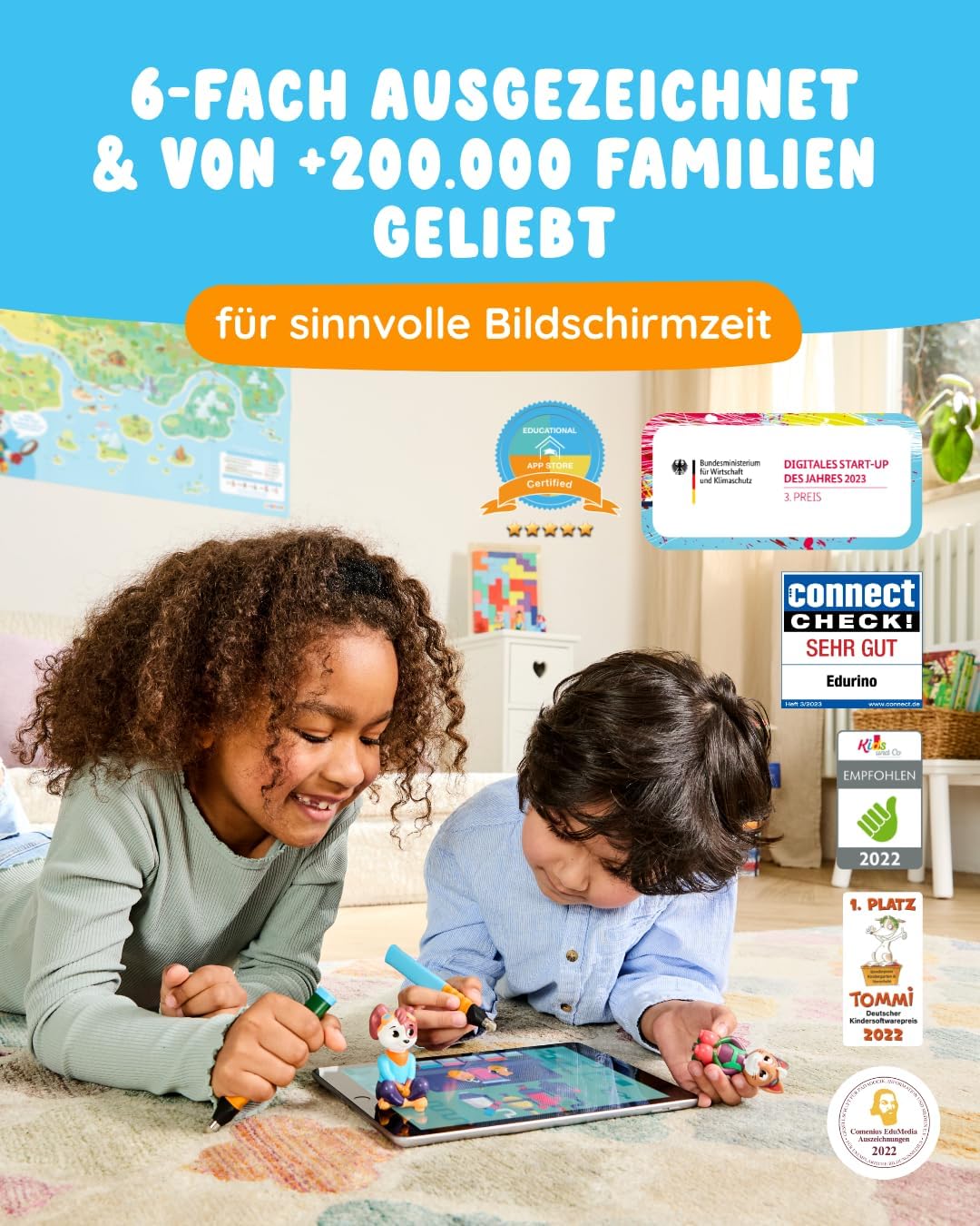 Edurino Gesamtpaket I 5 spannende Lernspiele I 4-8 Jahre I Lesen &amp; Schreiben, Zahlen, Erstes Englisc