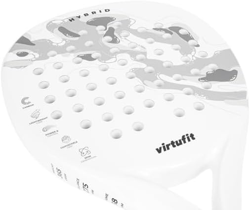 VirtuFit Hybrid Padelschläger - Weiss - Grau