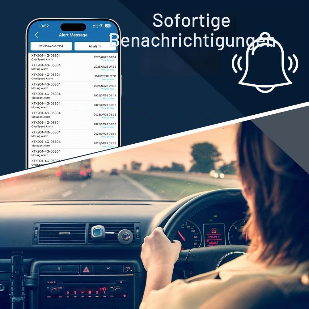 TKMARS TK905B 4G GPS Gerät, Diebstahlschutz Mehrere Alarme Tracker mit Echtzeit Ortung, 10000mah-Akk