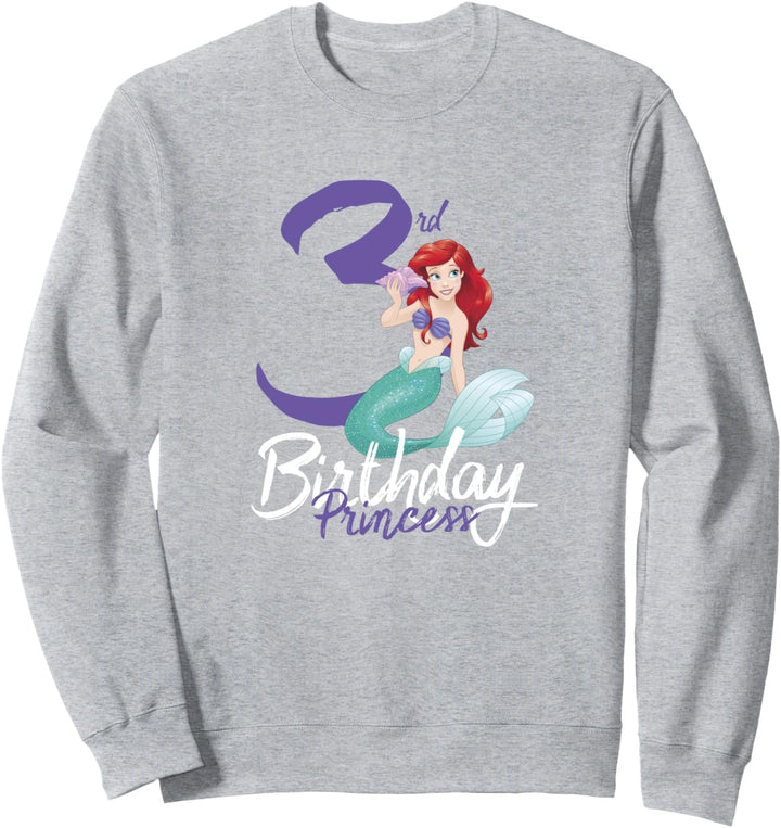 Disney Little Mermaid Ariel 3rd Birthday Princess Sweatshirt
