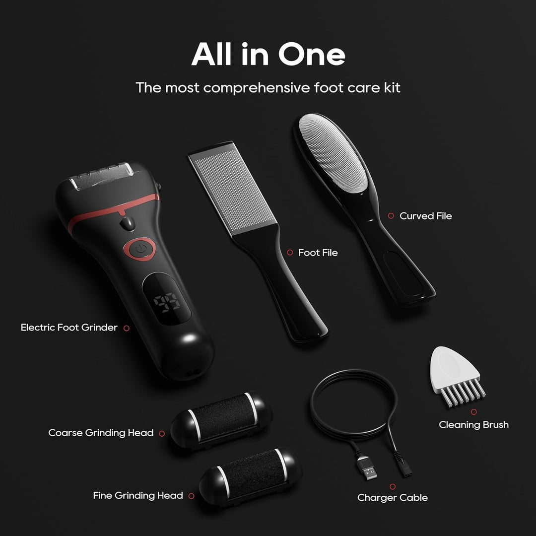 Hornhautentferner Elektrisch, Hornhaut Entfernen fuss Wiederaufladbar,Pedi Vac mit 3 Ersatzwalzen 2