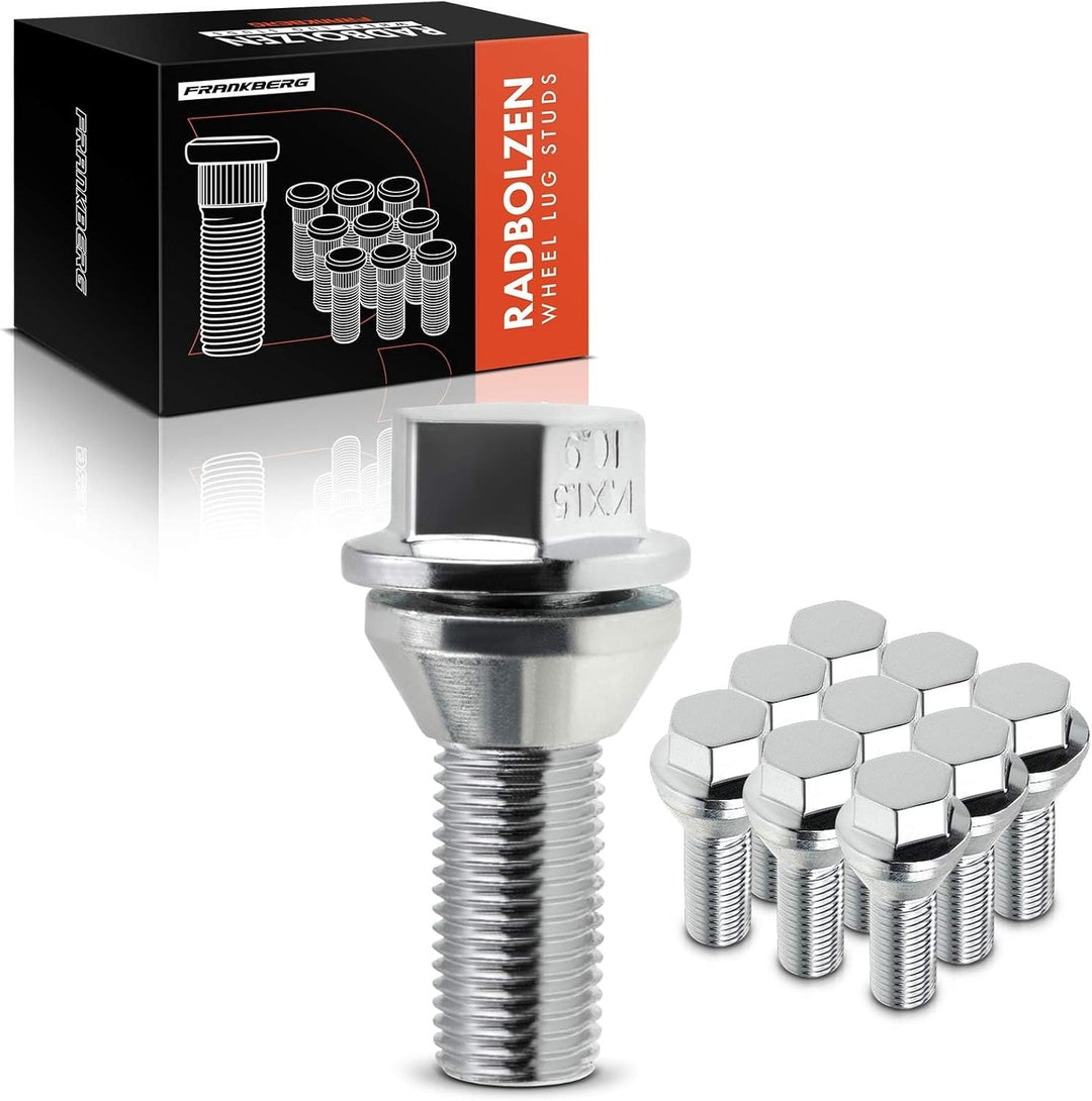Frankberg 10x Radbolzen Radschraube Vorne Hinten Kompatibel mit S60 I 384 S80 I 184 TS XY V70 II 285
