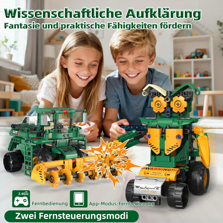 Technik Roboter Bauspielzeug für Kinder, 5 in 1 App & Fernsteuerung Programmierbares Robotic Bausatz