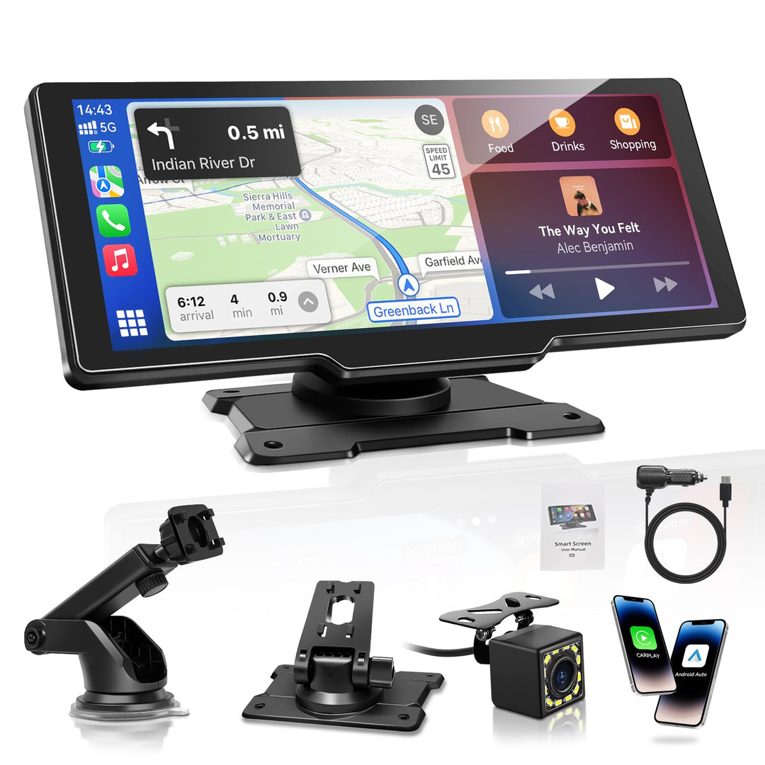 CarPlay & Android Auto Display Car Stereo, Auto-Display, 10.26-Zoll-IPS-Touchscreen, Digital Receive