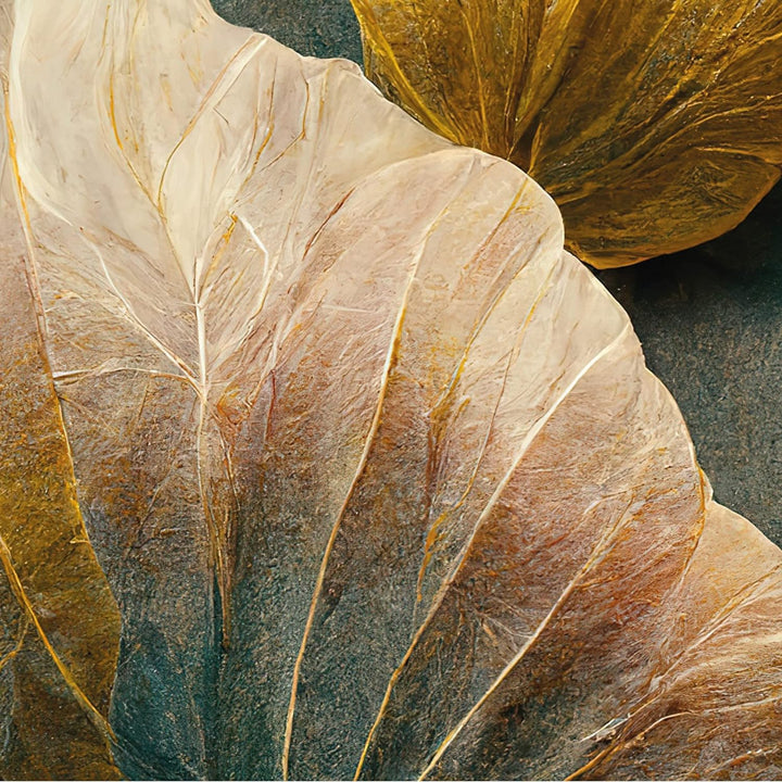 Primus Print - Wandbild Glasbild - Acrylglas Aludibond (Aluminium, Blätter 73,5x42 cm) Aluminium Blä