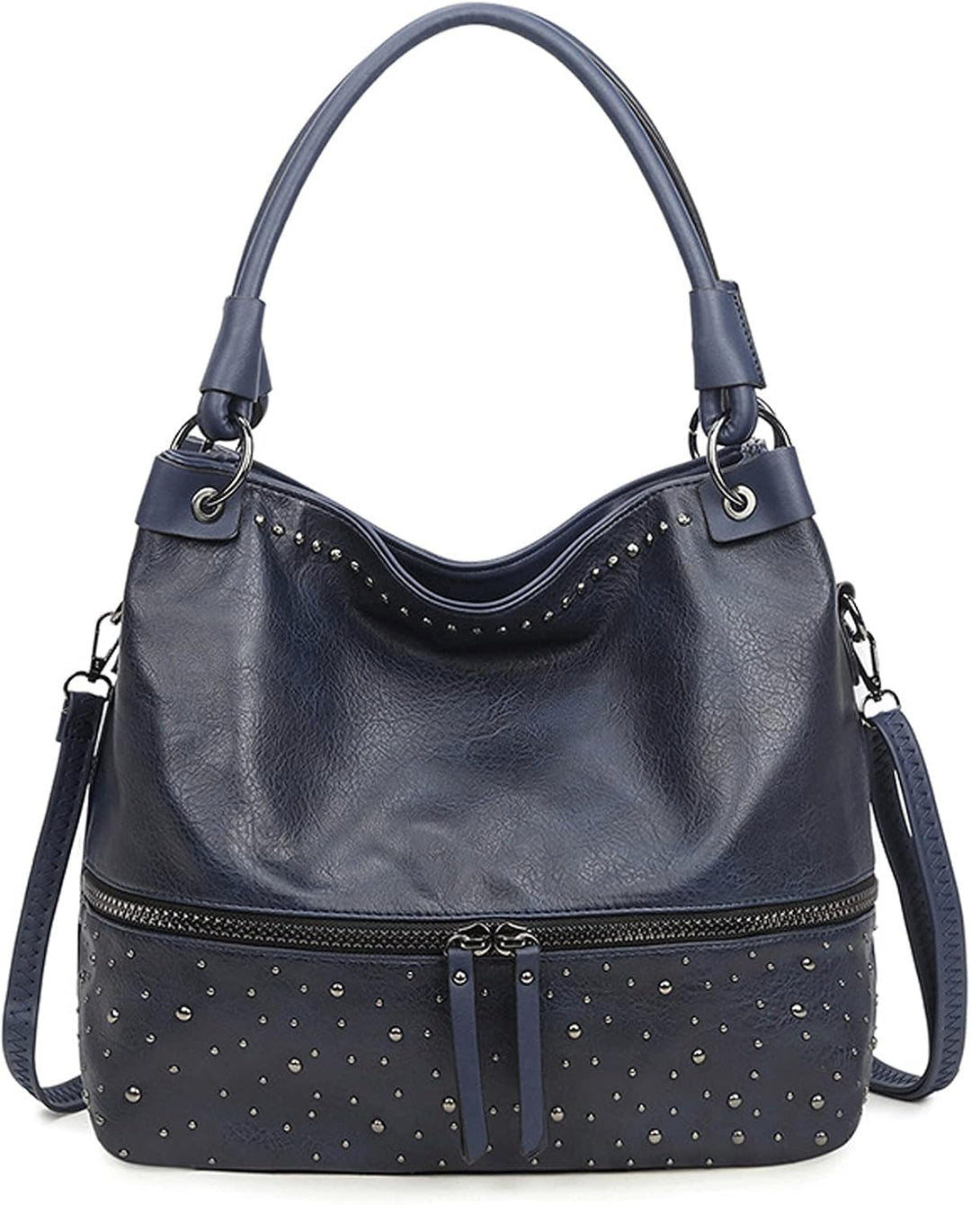 FANDARE Retro Handtaschen Damen Schultertasche Umhängetasche Frauen PU Leder Wasserdicht Tragetasche