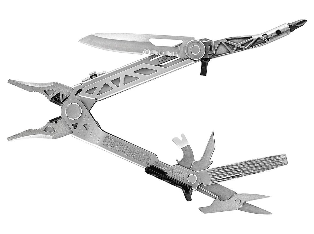 Gerber Multifunktionswerkzeug mit Leder-Scheide und Bit-Set, Center-Drive Plus, 30-001599, Center-Dr