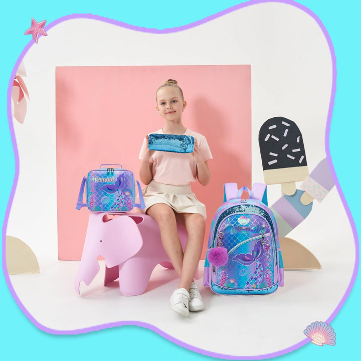 HTgroce Schulrucksack Mädchen Teenager Schultasche Schulranzen Set Rucksack für Mädchen Schule Freiz