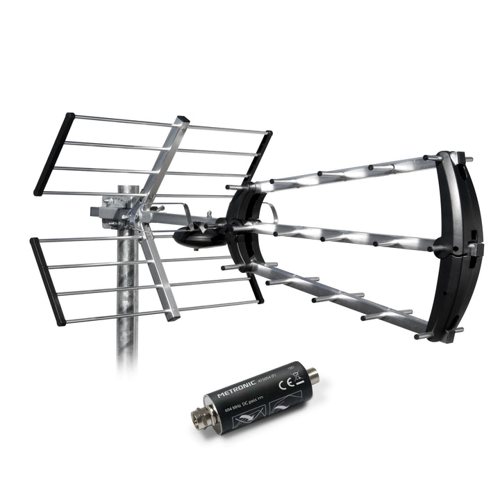 METRONIC 415054 Aussenantenne Trinappe 26 dB + Filter 694 MHz