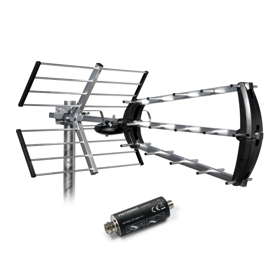 METRONIC 415054 Aussenantenne Trinappe 26 dB + Filter 694 MHz