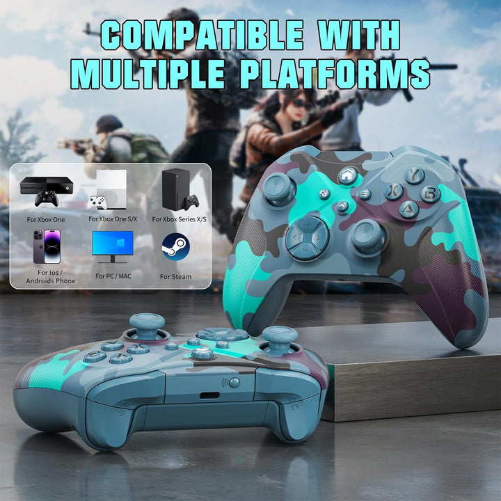 Lapezei Wireless Controller für Xbox Series S/X, mit Xbox One/PC/Android/iOS, Bluetooth Gamepad mit