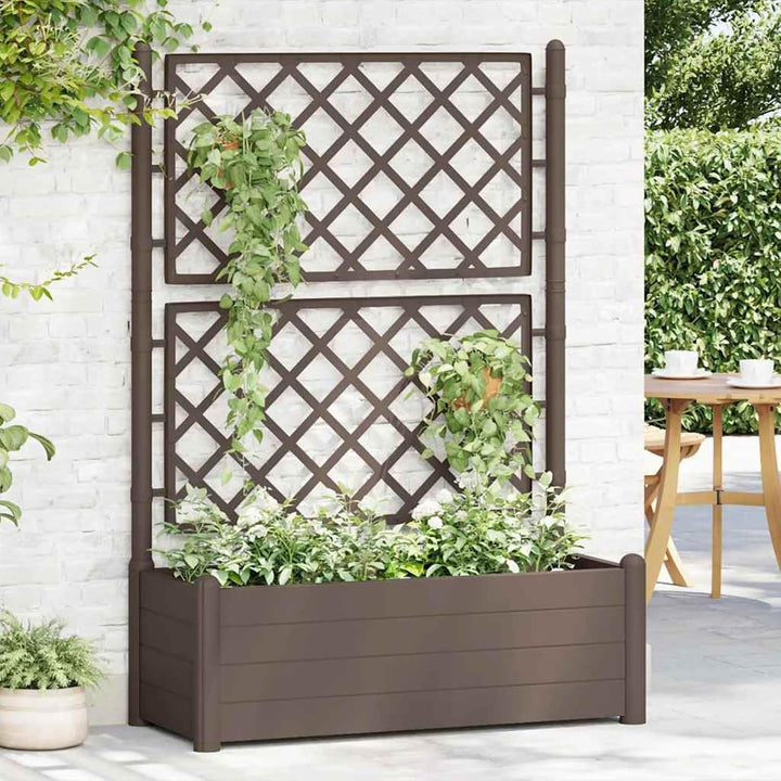 Gecheer Pflanzkübel mit Spalier Blumenkästen Pflanzencontainer Gartenspalier Rankgitter Rankhilfe Pf