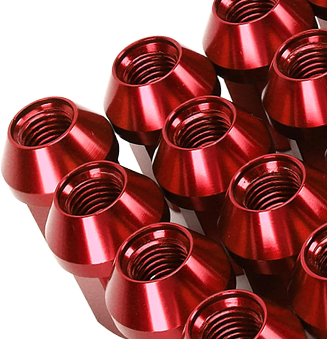Autoteile, Rustptoof Closed End Radmuttern M12x1.5 35mm Ersatz für Lafesfa 2019 zur Reparatur(rot),