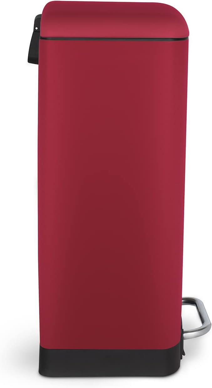 Les Collectors Mülleimer N°722, 30 L, passend für 30–50-Liter-Säcke, Küchen-Tretabfalleimer Edelstah