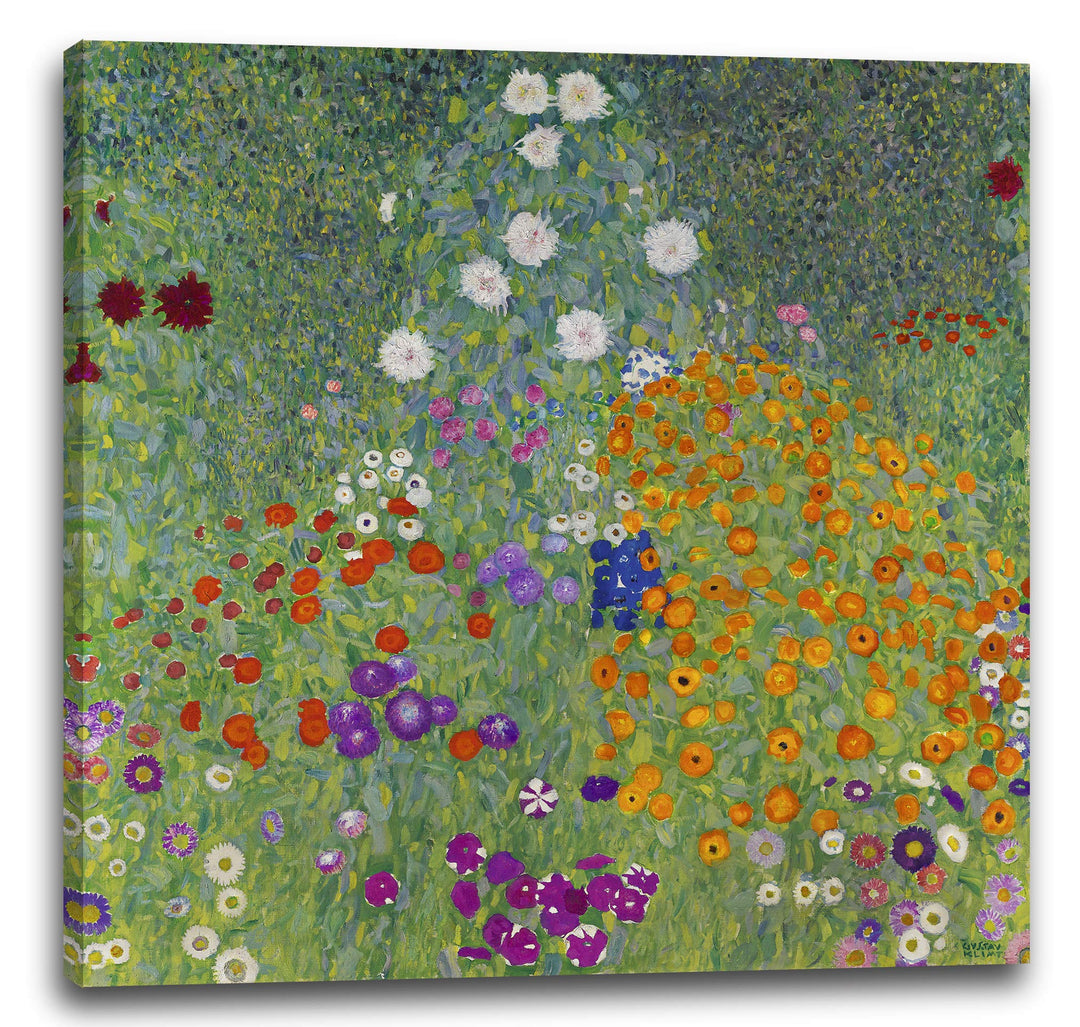Printed Paintings Leinwand (70x70cm): Gustav Klimt - Bauerngarten (1907) 70x70 cm, 70x70 cm