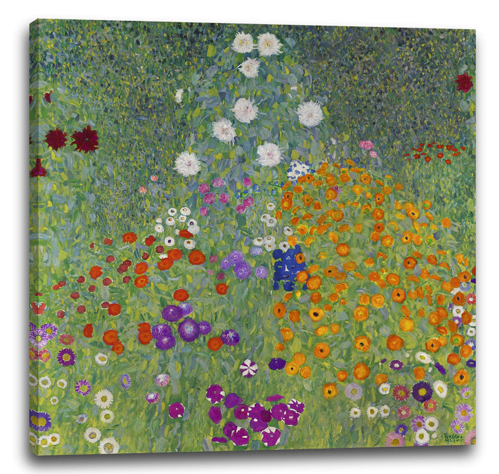 Printed Paintings Leinwand (70x70cm): Gustav Klimt - Bauerngarten (1907) 70x70 cm, 70x70 cm