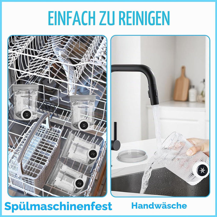 Behälter für Ninja Creami Deluxe Pints,4 Stück Ersatz für Ninja Creami Deluxe Pints und Deckel,Eisbe