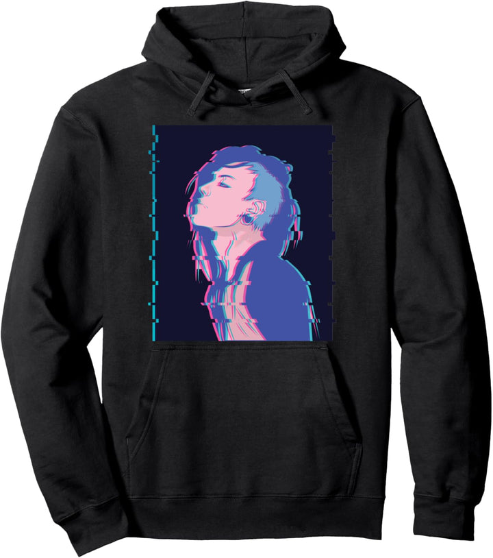 Vaporwave Aesthetic Sad Goth Emo Girl Eboy Egirl Pullover Hoodie