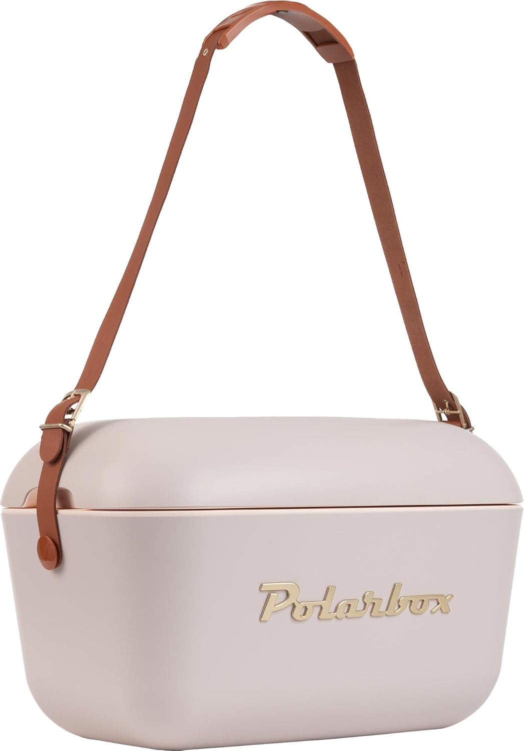 Retro Kühltasche mit Lederband 12 Liter - Polarbox - Perle