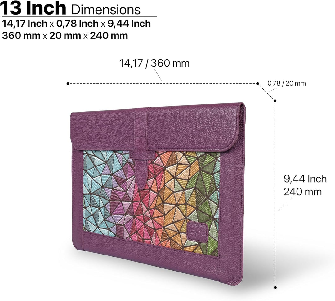 Londo Echtleder Tasche, Hülle für MacBook Pro – 13,3 & 13 Zoll und iPad Pro 12.9 Zoll Kompatibel mit