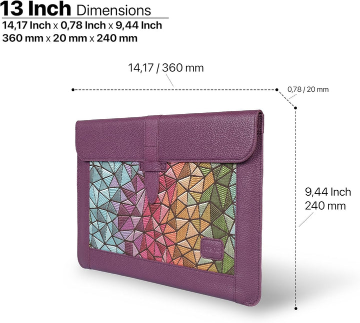 Londo Echtleder Tasche, Hülle für MacBook Pro – 13,3 & 13 Zoll und iPad Pro 12.9 Zoll Kompatibel mit
