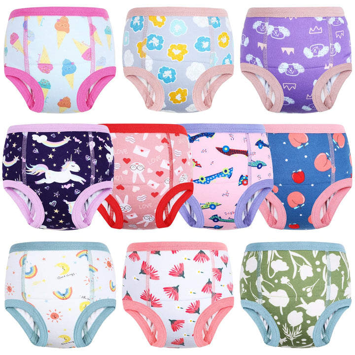 MOEMOE BABY Töpfchen Trainingshose, 10 Stück Baumwolle Töpfchen Trainingshose Kinder Trainer Töpfche