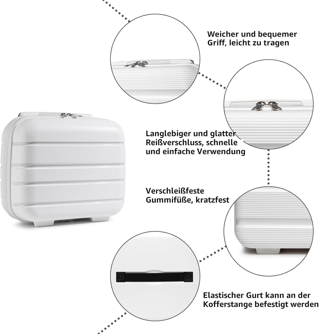KONO Zwillingsrollen Reisekoffer TSA-Schloss Trolley Koffer Leichter Polypropylen Hartschale Rollkof