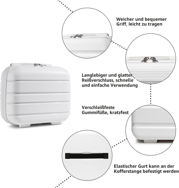 KONO Zwillingsrollen Reisekoffer TSA-Schloss Trolley Koffer Leichter Polypropylen Hartschale Rollkof